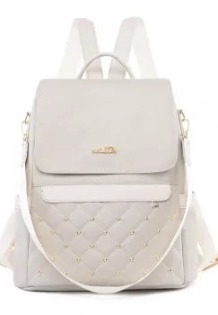 Rucsac de dama, Elanor GT2637, antifurt, Crem imagine