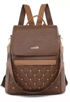 Rucsac de dama, Elanor GT2638, antifurt, Maro imagine
