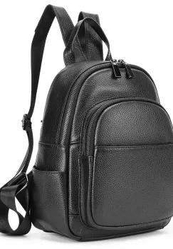 Rucsac de dama, Eulalia GT2736, piele naturala, Negru imagine