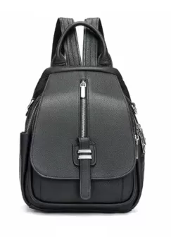 Rucsac de dama, Soraya GT2739, piele naturala, Negru imagine