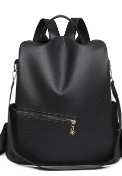 Rucsac de dama, Thessaly GT3060, antifurt, Negru imagine