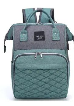 Rucsac multifunctional pentru mamici, Mavina GT3695, Gri/Verde imagine