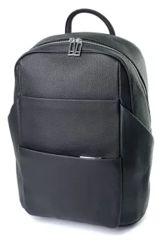 Rucsac pentru barbati, 230425, piele naturala, Negru imagine