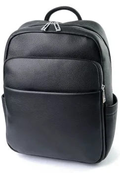 Rucsac pentru barbati, 230719, piele naturala, Negru imagine