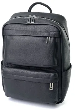 Rucsac pentru barbati, 23131, piele naturala, Negru imagine