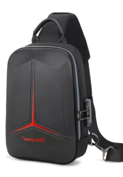 Rucsac pentru barbati Aliencross GT1471, multifunctional: antifurt, cu port USB si cifru, model negru imagine