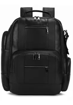 Rucsac pentru barbati, Eiran GT3332, piele naturala, Negru imagine