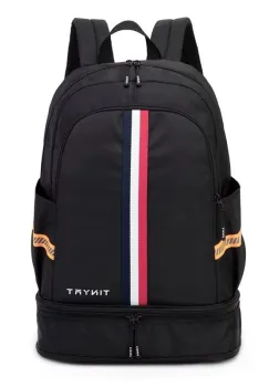 Rucsac pliabil unisex, Maeron GT3759, port USB, Negru imagine