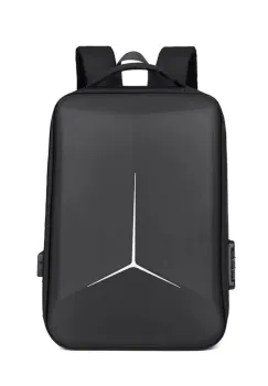 Rucsac unisex, Lorcan GT3748, port USB, Negru imagine