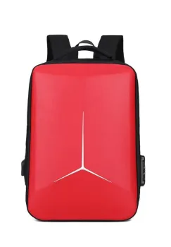 Rucsac unisex, Lorcan GT3749, port USB, Rosu imagine