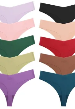 Set 10 perechi de chiloti pentru dama, CH044, Multicolor imagine