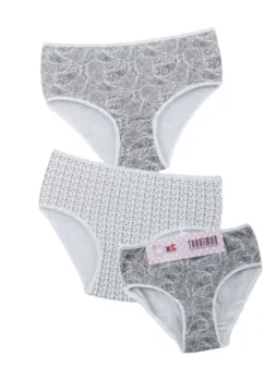 Set 2 perechi de chiloti din bumbac, pentru dama, 53600, Gri imagine