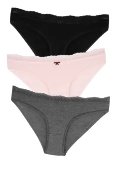 Set 3 perechi de chiloti din bumbac, pentru dama, 39750, Clasic imagine