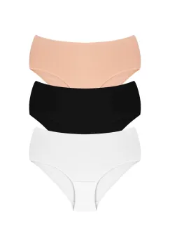 Set 3 perechi de chiloti din bumbac, pentru dama, 54100, Clasic imagine