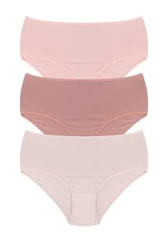 Set 3 perechi de chiloti din bumbac, pentru dama, 54100, Roz imagine