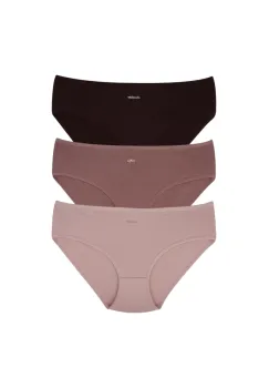Set 3 perechi de chiloti din bumbac, pentru dama, 55000, Nude imagine
