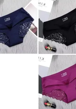 Set 3 perechi de chiloti pentru dama, CH038, Multicolor imagine