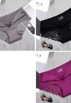 Set 3 perechi de chiloti pentru dama, CH039, Multicolor imagine