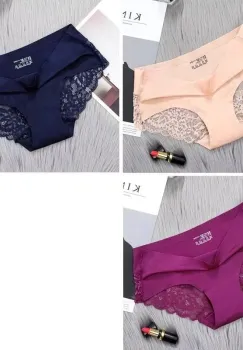 Set 3 perechi de chiloti pentru dama, CH040, Multicolor imagine