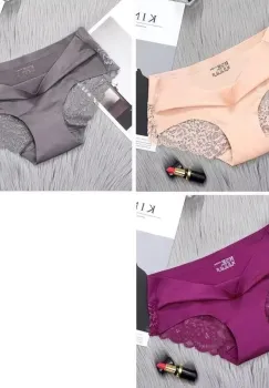 Set 3 perechi de chiloti pentru dama, CH041, Multicolor imagine