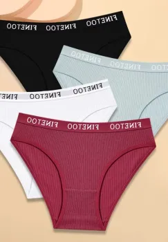 Set 4 perechi de chiloti pentru dama, CH081, Multicolor imagine