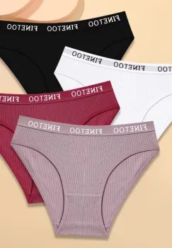 Set 4 perechi de chiloti pentru dama, CH082, Multicolor imagine