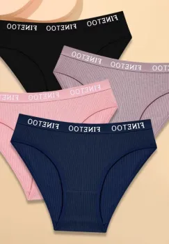 Set 4 perechi de chiloti pentru dama, CH086, Multicolor imagine