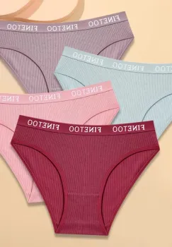 Set 4 perechi de chiloti pentru dama, CH087, Multicolor imagine