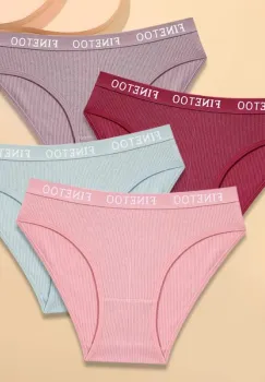 Set 4 perechi de chiloti pentru dama, CH089, Multicolor imagine