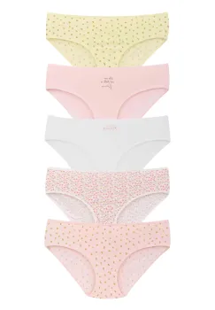 Set 5 perechi de chiloti din bumbac, pentru dama, 53500, Multicolor imagine