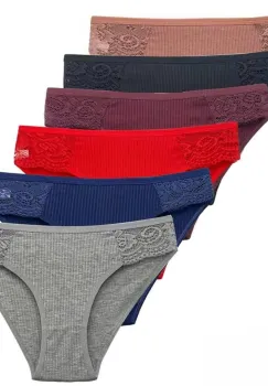 Set 6 perechi de chiloti pentru dama, CH069, Multicolor imagine