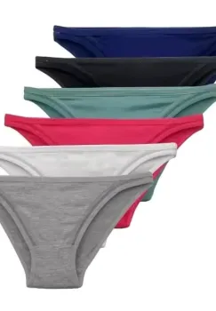 Set 6 perechi de chiloti pentru dama, CH077, Multicolor imagine