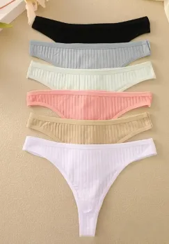 Set 6 perechi de chiloti pentru dama, CH080, Multicolor imagine