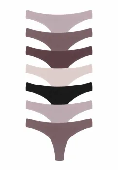 Set 7 perechi de chiloti din bumbac, pentru dama, 27000, Nude imagine