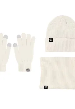 Set caciula, guler si manusi, SP044, Crem imagine