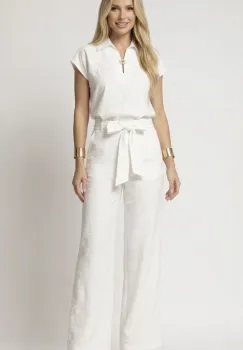 Compleu vaporos din vascoza format din doua piese cu pantaloni largi imagine