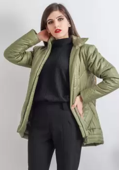 Geaca din fas scurta de culoare verde mint imagine
