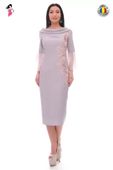 Rochie de ocazie midi dreapta imagine
