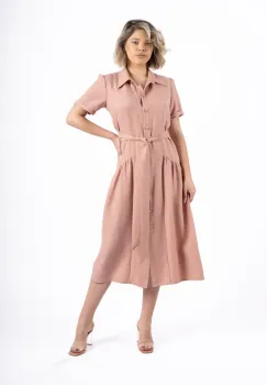 Rochie tip camasa din vascoza imagine