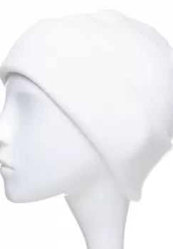 Caciula unisex model clasic tricotat, dublata in interior, alba imagine