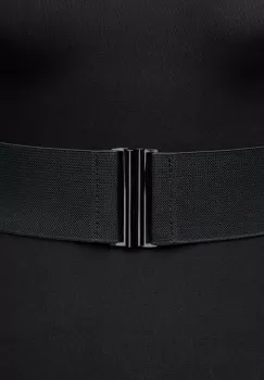 Curea lata neagra din material elastic - 6 cm imagine