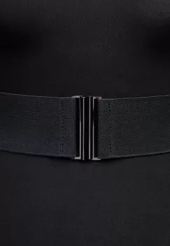 Curea lata neagra din material elastic- 7,5 cm imagine