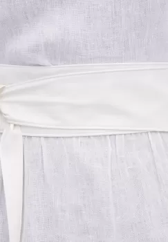 Curea lata petrecuta alba din piele ecologica imagine