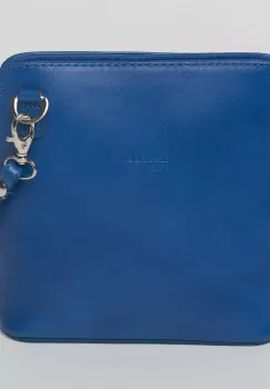 Geanta crossbody, albastra, din piele naturala imagine