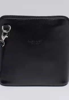 Geanta crossbody, neagra, din piele naturala imagine