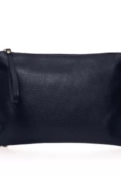 Geanta plic crossbody bleumarin, din piele naturala imagine