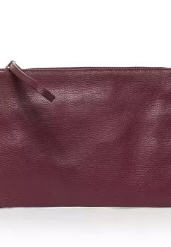 Geanta plic crossbody bordo, din piele naturala imagine