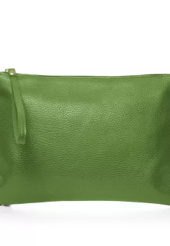 Geanta plic crossbody verde oliv, din piele naturala imagine