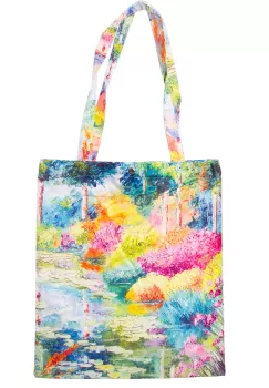 Geanta shopper din material textil, imprimeu peisaj lac imagine