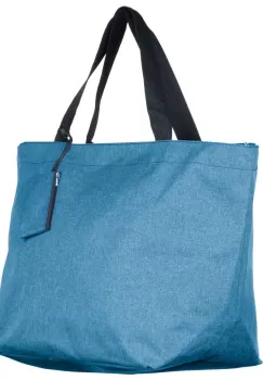 Geanta shopper multifunctionala medie din material textil panzat, albastru imagine